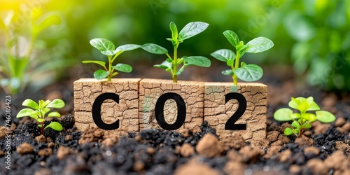 Seedlings Rising from CO2: Natures Symbolic Answer to Climate Change, Generative AI