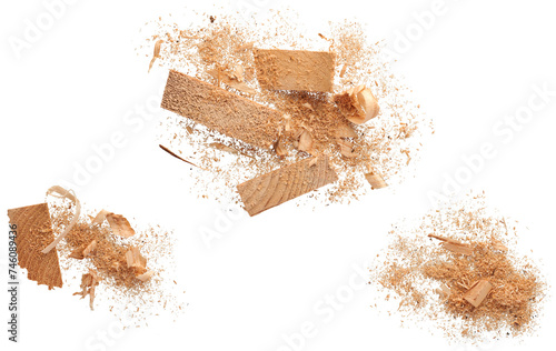 Tableau sur toile Sawdust and Wood particles Amazing Cutout Precision - Ready to use Premium PNG C