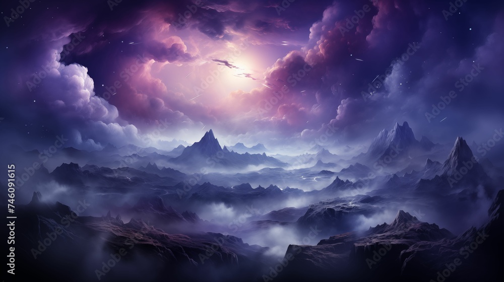 clouds over the mountains