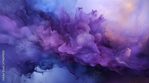 Dark Royal Purple Color abstract watercolor background