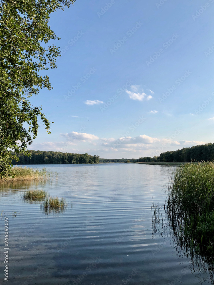 Scenic view of rural landscape in Masuria, Poland Scenic view of rural landscape in Masuria, Poland
