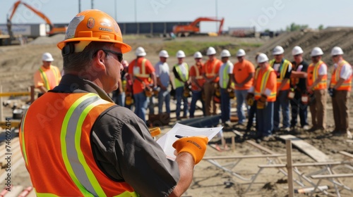 Group of Construction Workers at Site