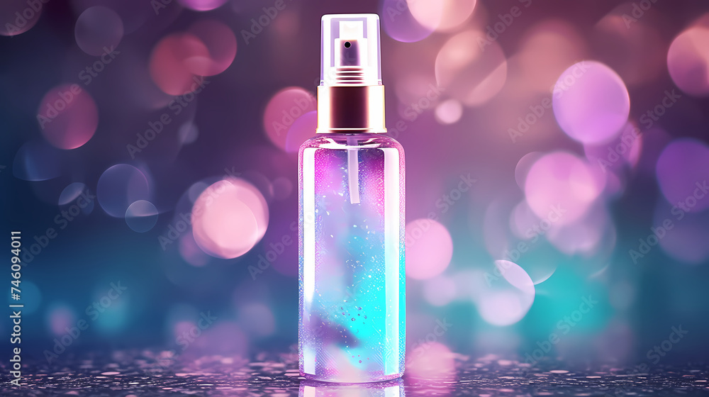 Cosmetic bottles on background, advertising shoot Cosmetic bottles on background, advertising shoot