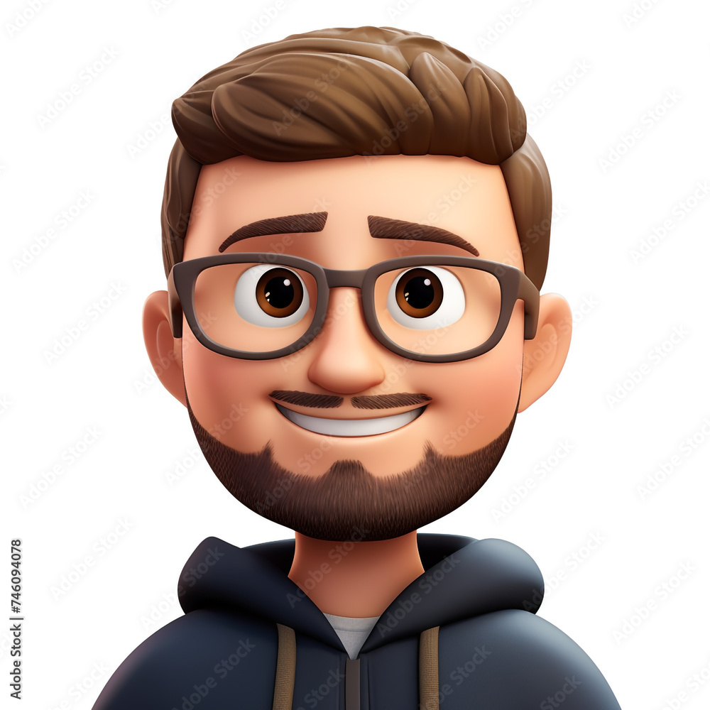 memoji smile man сreated with Generative Ai