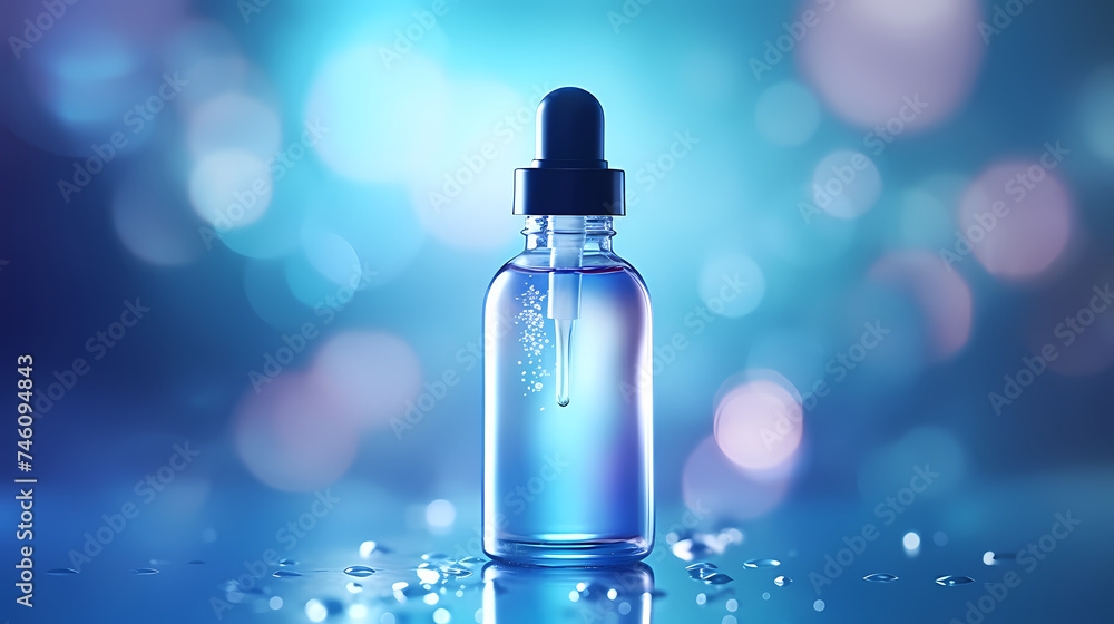 Cosmetic bottles on background, advertising shoot Cosmetic bottles on background, advertising shoot