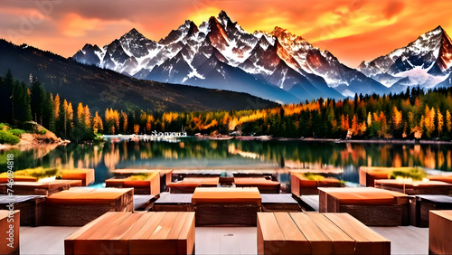 Mountains, river, snow, sunset, Park, lake view, green, ecosystem, climate change, sunset in the mountains