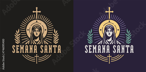 Semana Santa, Holy Week Lent spanish text virgin Mary religious tradition