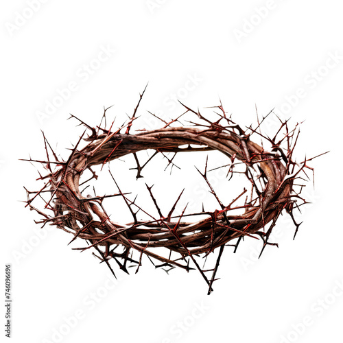 Cown of thorns on white or transparent background