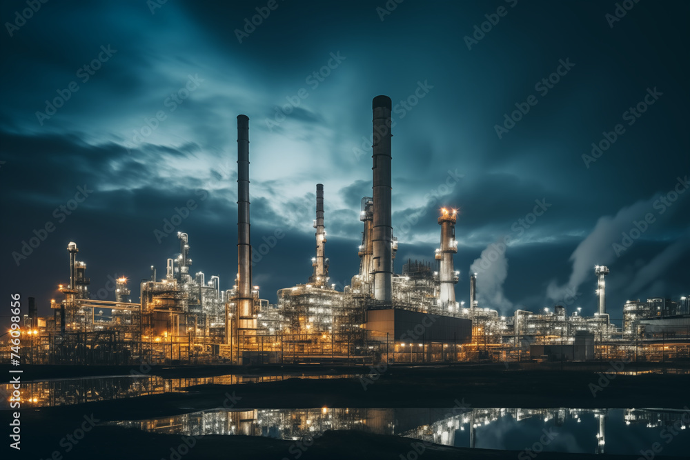 Oil and gas refinery plant