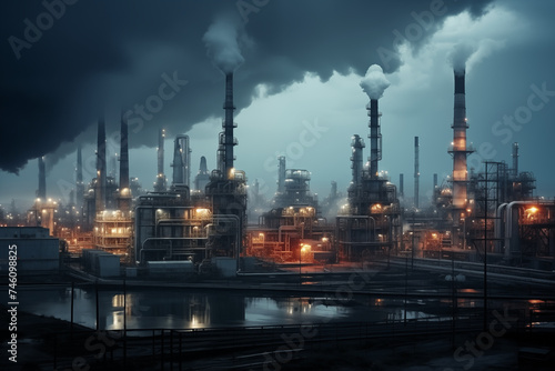 Oil and gas refinery plant