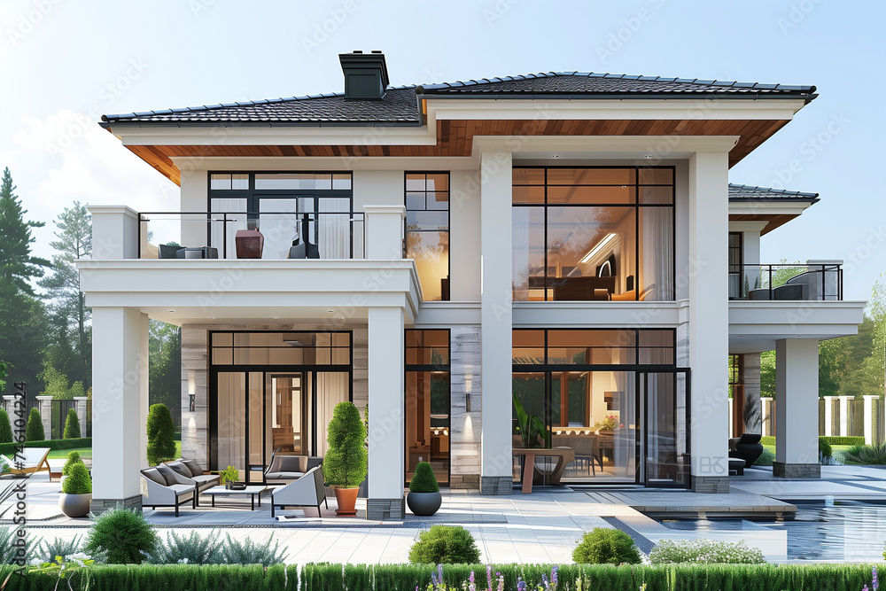 Fototapeta premium Modern home utilizing artificial intelligence
