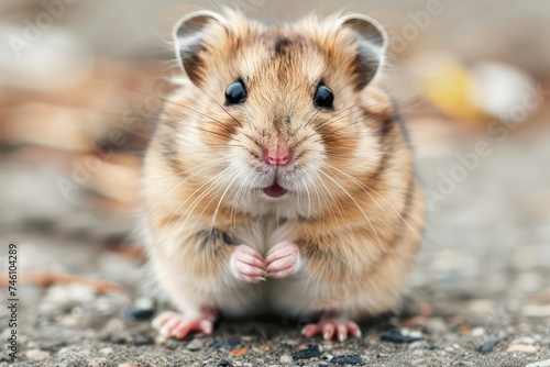 Hamster Close up Portrait, Fun Animal Looking into Camera, Hamster Nose, Wide Angle Lens