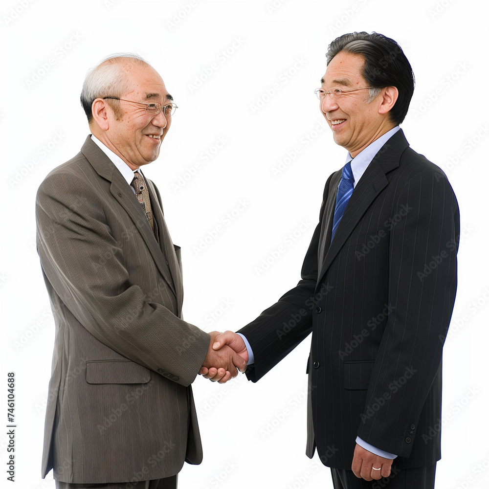Elderly Japanese businessmen Elderly Japanese businessmen