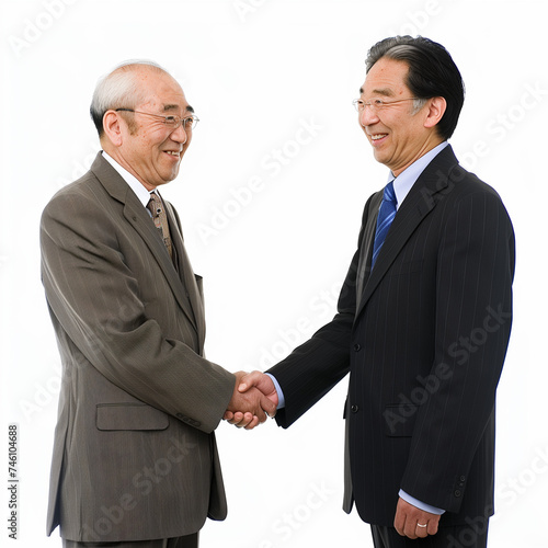 Elderly Japanese businessmen