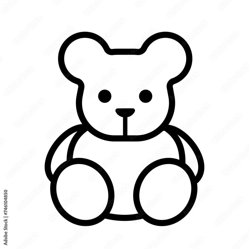 Obraz premium teddy bear - vector icon