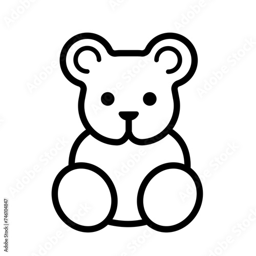 teddy bear - vector icon