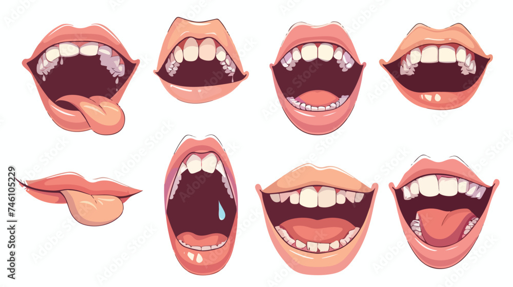 Mouth concept represented by smile cartoon. isolated