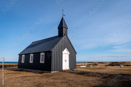 Budakirkja Black Church of Iceland in Spring