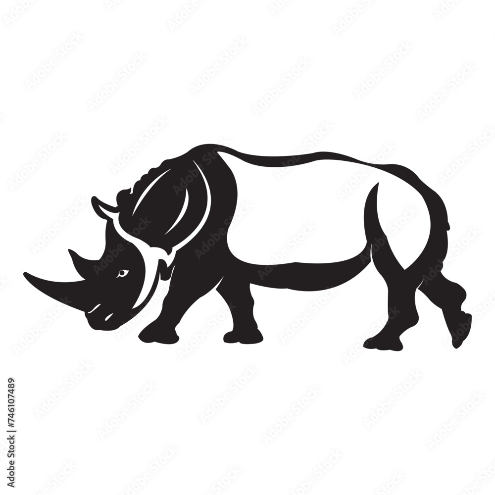 Fototapeta premium rhino icon vector illustration design template