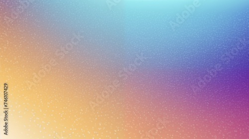 Kolorowe błyszczące tło - tapeta z bokeh w gradiencie z ziarnem. Szum, artefakty dekoracyjne. Niebieski, różowy i żółty kolor
 photo