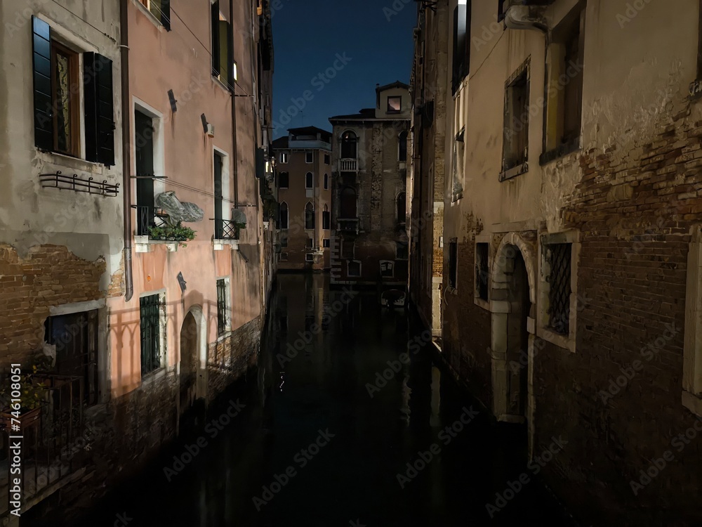Mysterious Venice, views of canals at night Mysterious Venice, views of canals at night