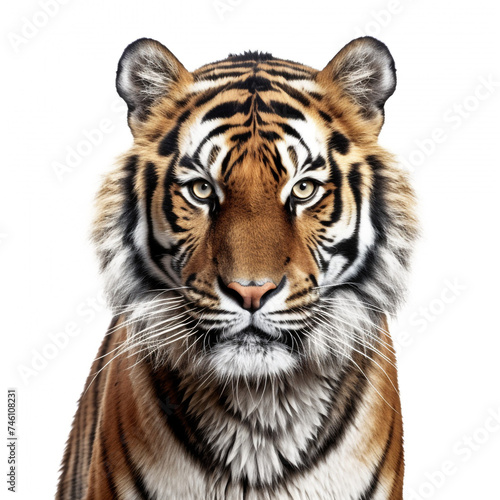 photo tiger on a white background   reated with Generative Ai