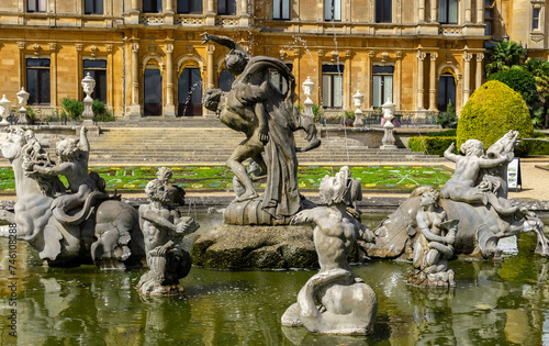 Waddesdon, Buckinghamshire, England, UK - Aug 24th 2022: Statues in Waddesdon Manor House