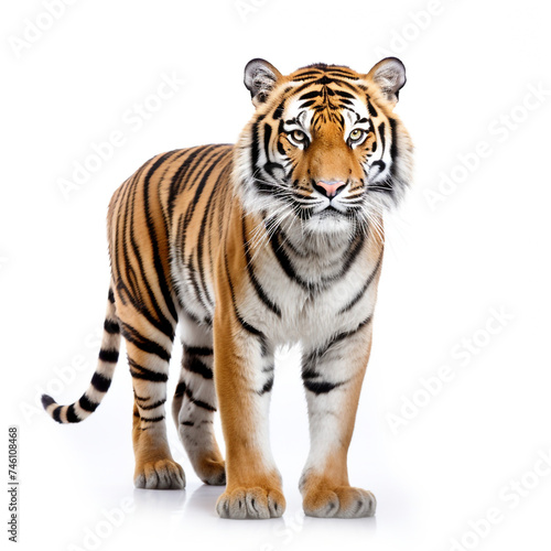 photo tiger on a white background   reated with Generative Ai