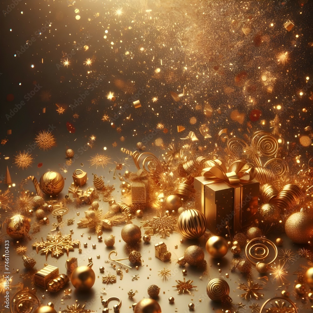 christmas background with golden balls christmas background with golden balls
