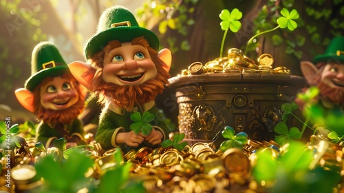 Leprechauns are celebrating lucky day