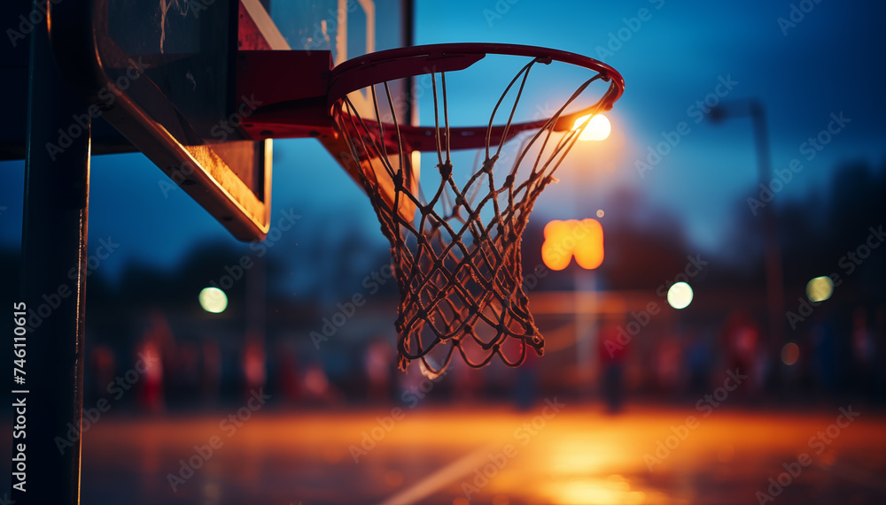 basketball hoop close up. active lifestyle, playing basketball.