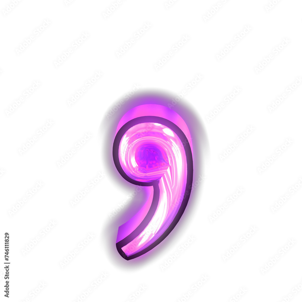 Glowing purple symbol Glowing purple symbol
