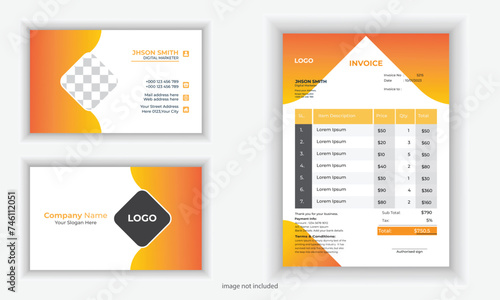 Brand Identity Mock-Up of stationery set with red black and yellow abstract geometric design. Business office stationary mockup template of File folder, Envelope, Leterhead, ID card, Business card etc