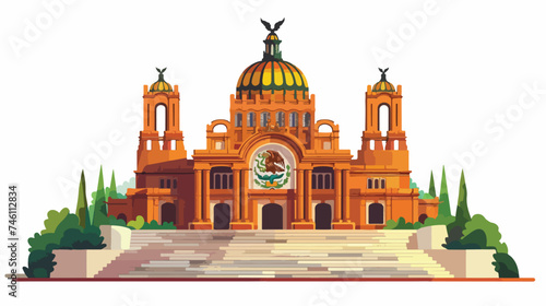 Revolucion mexicana monument illustration isolated 