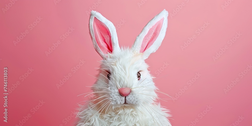 Person wearing an Easter Bunny costume Person wearing an Easter Bunny costume