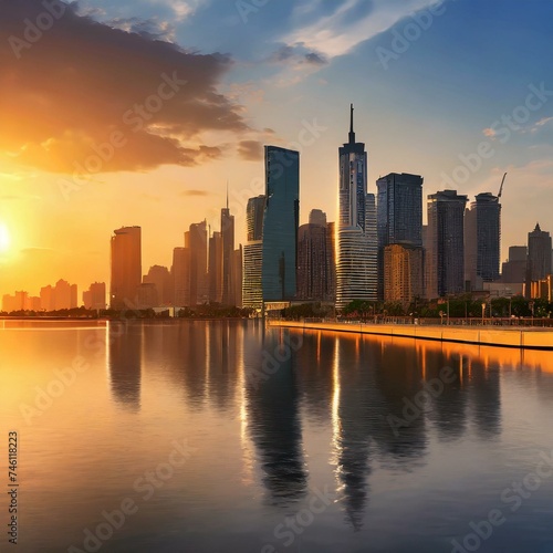 City scape image during sunset