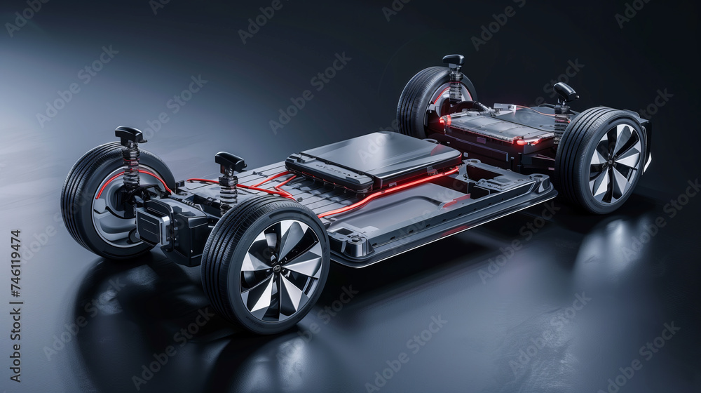 Electric Vehicle Chassis and Battery Showcase