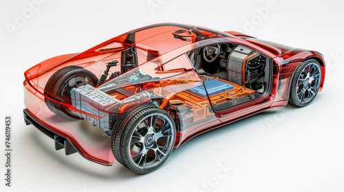 Transparent View of High-Performance Electric Sports Car