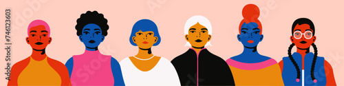 A group of women supporting each other. Women empowerment. International Women's Day. Girl Power.