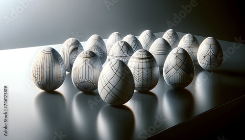 Collection of minimalist eggs photo