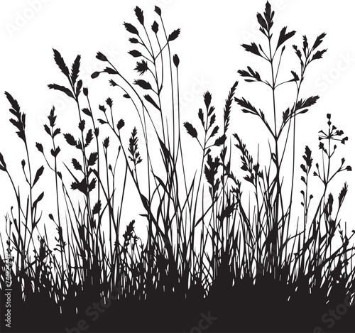 Grass Silhouettes Grass EPS Grass Clipart 