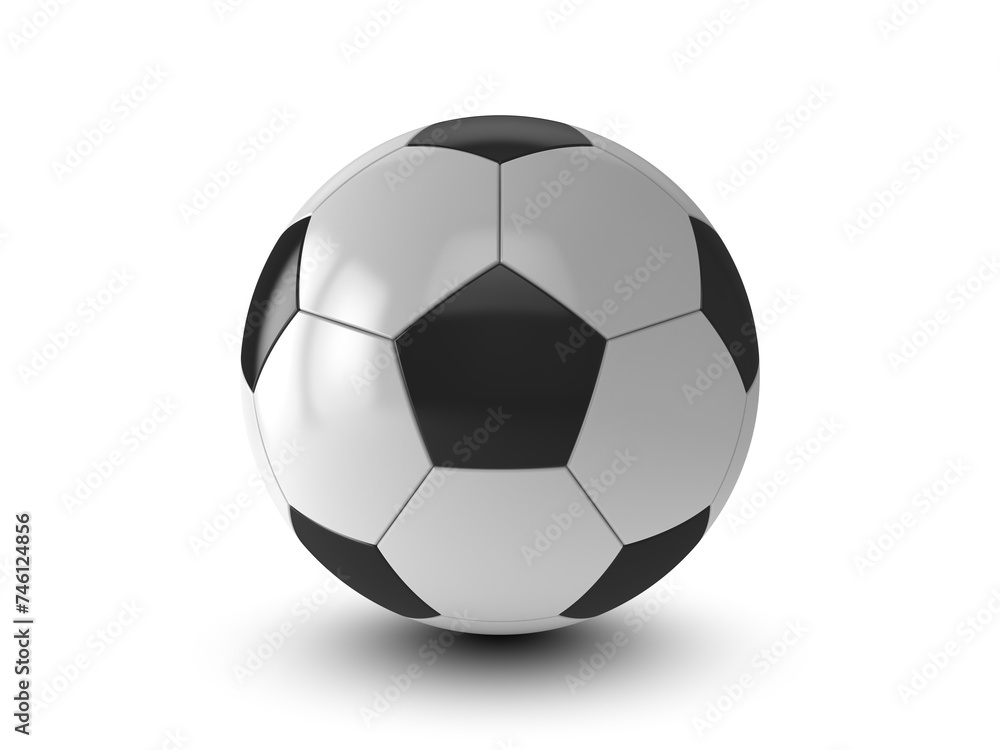 Soccer ball on white background