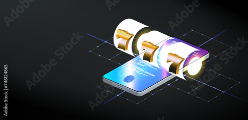 Experience the Thrill of Mobile Casino Gaming! Vibrant, Dynamic Interface with Realistic Slot Machine Graphics, Designed for the Ultimate User Experience