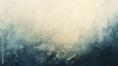 Earth Tone Watercolor Abstract Composition Wide-Angle Shot © CommerceAI