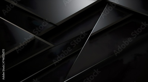 wallpaper; minimalistic background design; reflecting diagonals and futuristic triangular shapes of black color