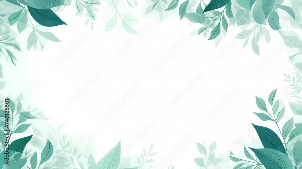 Hand painted light leaves decorative background Hand painted light leaves decorative background