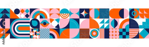 Colorful Abstract Geometric Background. Modern colorful concept design. Modular shapes and elements, vector illustration