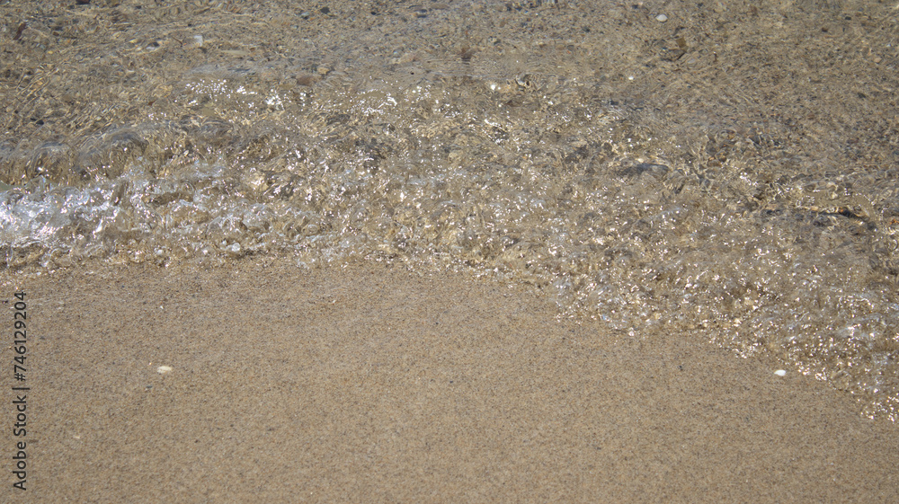 Wave hitting the beach