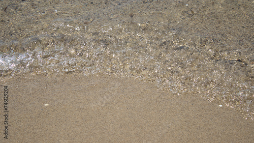 Wave hitting the beach