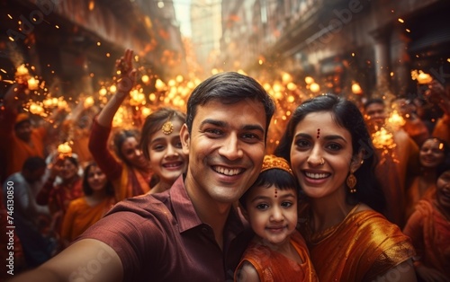Happy gudi padwa: a joyous celebration of marathi new year, ushering in happiness, renewal, and cultural traditions, embracing festive spirit and new beginnings with family and cultural pride. © Ruslan Batiuk